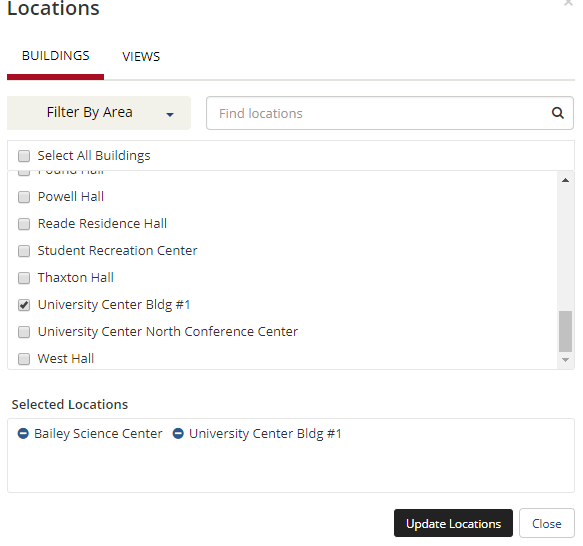 list of rooms for reservation