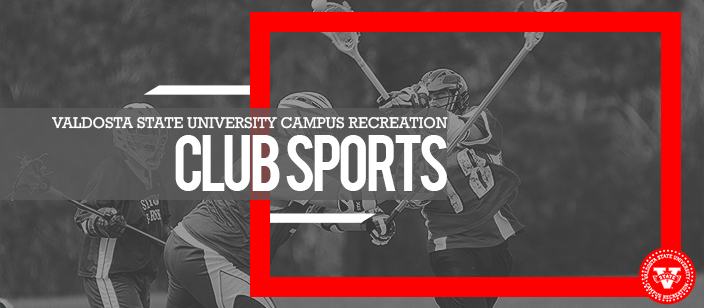Picture of students playing lacrosse with "Valdosta State University Campus Recreation 俱乐部体育" on top.